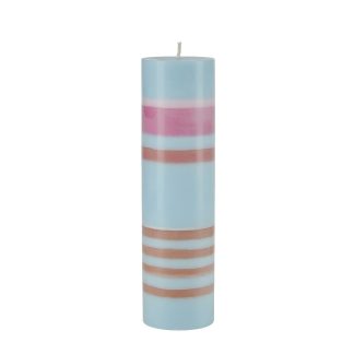 Bahne Interior - Bloklys, Blue/Pink - H:20 cm - Omhu