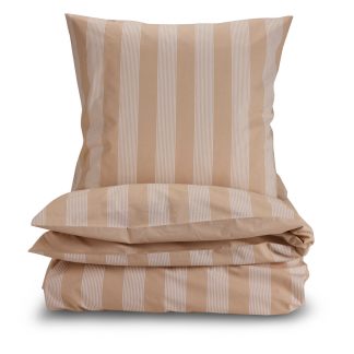 Bahne Interior - Pure Stripe sengetøj - sand - Bahne Interior