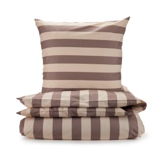 Bahne Interior - Happy Stripe Percale sengetøj - Bark - Bahne Interior