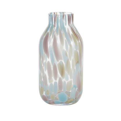 Bahne Interior - Glass Tall vase, Pastel Dots - H32 cm. - Bahne Interior