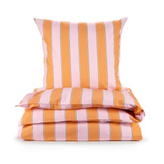 Bahne Interior - Candy Stripe Percale sengetøj - rose/orange - Bahne Interior