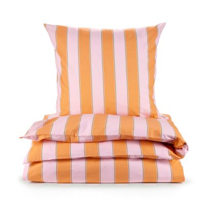 Bahne Interior - Candy Stripe Percale sengetøj - rose/orange - Bahne Interior