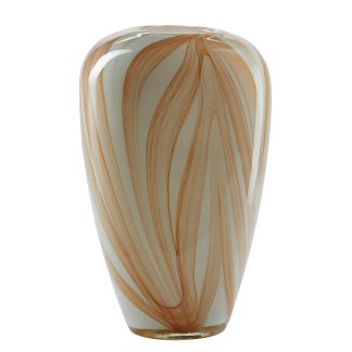 Bahne Interior - Høj vase, amber/hvid - H32,5 cm. - Bahne Interior