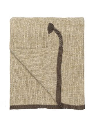 Cozy Living - Astrid Reverse Knitted Throw tæppe, Spring Leaf - 130 x 170 cm. - Cozy living