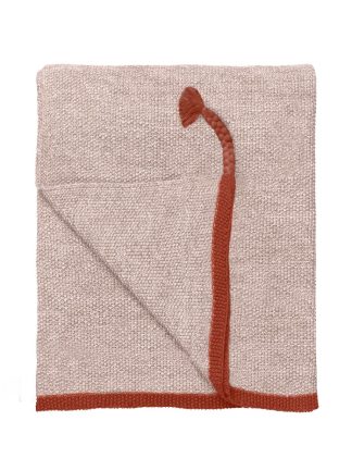 Cozy Living - Astrid Reverse Knitted Throw tæppe, Magnolia - 130 x 170 cm. - Cozy living