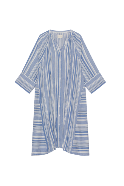 Moshi Moshi Mind - Lily Blue Stripe kjole  - blå - Size (m/l) - Moshi Moshi Mind