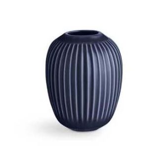 Kähler - Hammershøi vase, indigo - H: 10 cm. - Kähler