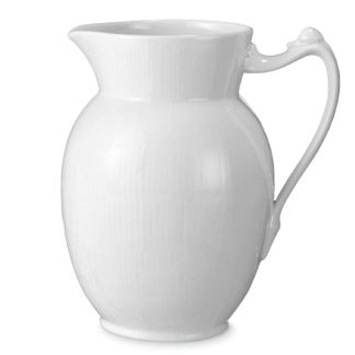 Royal Copenhagen - Hvid riflet kande - 1,7 L. - Royal Copenhagen