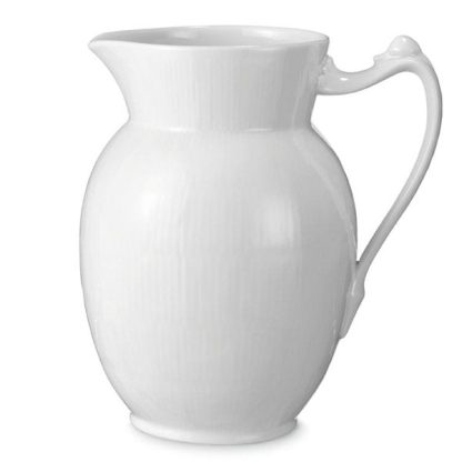 Royal Copenhagen - Hvid riflet kande - 1,7 L. - Royal Copenhagen