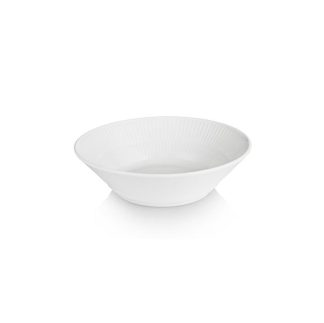 Royal Copenhagen - Hvid Riflet tallerken, dyb - 17 cm. - Royal Copenhagen