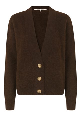 Second Female - Brookline strik cardigan  - brun - Size (m) - Second Female