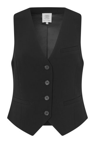 Second Female - Fique vest  - sort - Size (xs) - Second Female