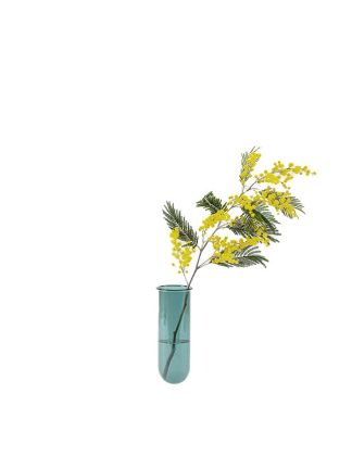 Studio About - Flower tube vase, Cyan - H: 200 mm. - Bonne Maison