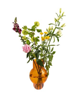 Studio About - Bubble Tube vase, Amber - H: 270 mm. - Bahne Interior