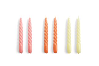 Hay - Candle Twist stearinlys, mix - 6 stk. - HAY