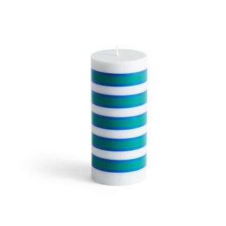 Hay - Column stearinlys, Small - Off-white/blue/green - HAY