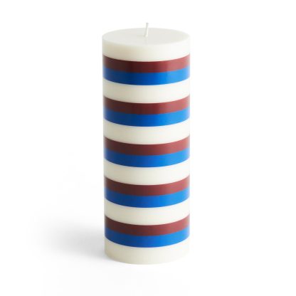 Hay - Column stearinlys, Medium - Off-white/brown/blue - HAY