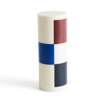 Hay - Column stearinlys, Large - Off-white/brown/black/blue - HAY