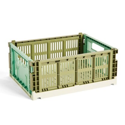 Hay - Colour Crate Mix M kasse - Olive/dark mint - HAY