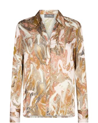 Mos Mosh - Letana Marble Ls skjorte  - mønstret - Size (m) - Mos Mosh