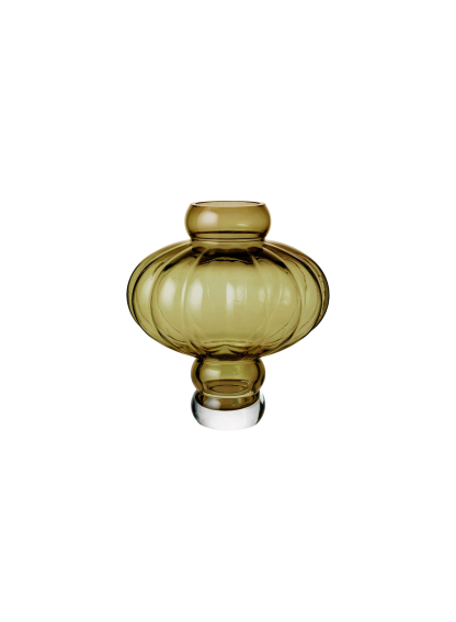 Louise Roe - Balloon vase #02, Olive - H20 cm. - Louise Roe