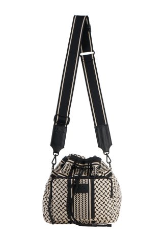 Lala Berlin - Minka Bucket taske - heritage stripe black - Lala Berlin