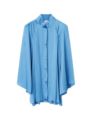 Day Birger Et Mikkelsen - Jules Modern Drape skjortebluse  - blå - Size (34) - Klarborg