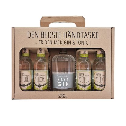 Two Socks - B Navy Gin Danske Æbler gaveæske  - 500 ml. - Two Socks