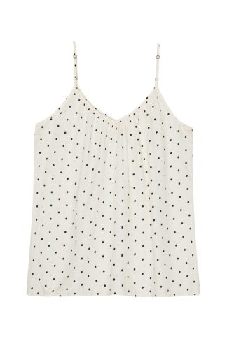 Moshi Moshi Mind - Dotted dawn silky top  - creme - Size (s) - Moshi Moshi Mind