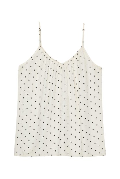 Moshi Moshi Mind - Dotted dawn silky top  - creme - Size (xl) - Moshi Moshi Mind