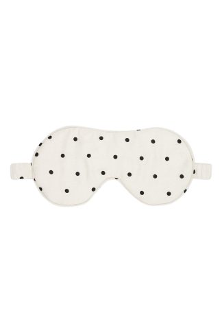 Moshi Moshi Mind - Dotted sovemaske - ecru/black dots - Moshi Moshi Mind