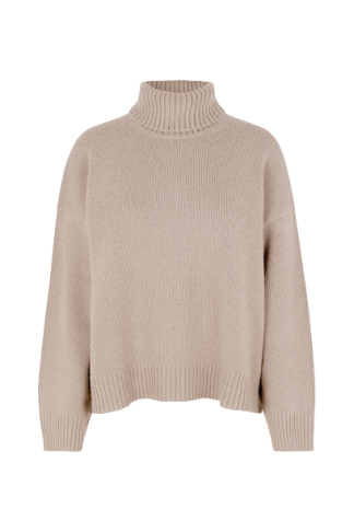 Samsøe Samsøe - Keik 11250 rullekrave  - beige - Size (s) - Samsøe Samsøe