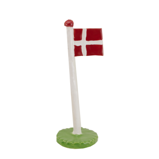 Theclayplay - Klassisk flag, græsgrøn bund - H18-23cm. - TheClayPlay