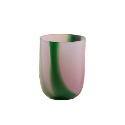 Kodanska - Flow Tumbler glas, Purple/Green Stripes - 25 cl. - Kodanska