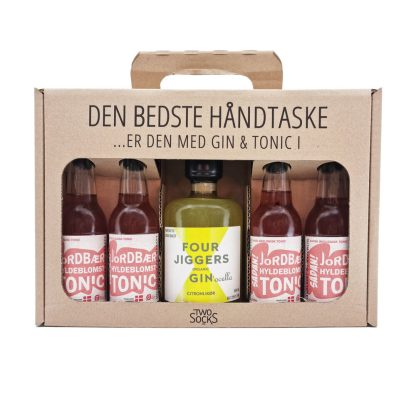 Two Socks - Four Jiggers Gin&apos;ocello gaveæske - 500 ml. - Two Socks