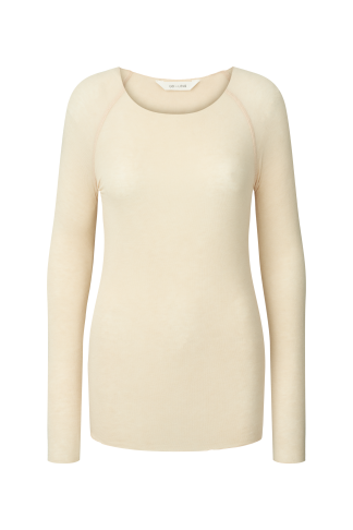 Gai+lisva - Amalie wool langærmet t - creme - Size (m) - Gai+Lisva