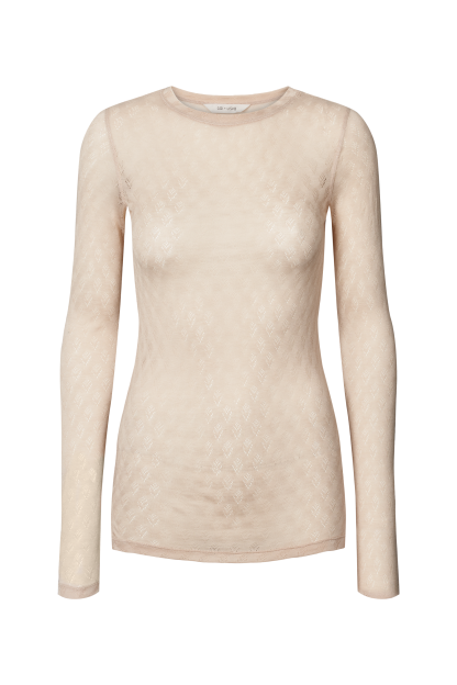 Gai+lisva - Fermi Silk langærmet t - beige - Size (m) - Gai+Lisva