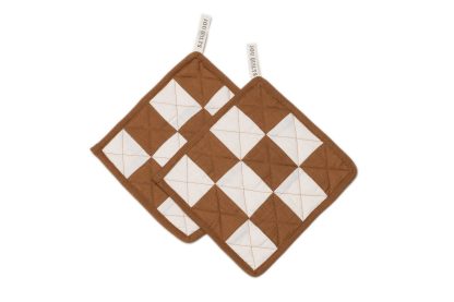 Jou Quilts - Grydelapper - cognac/creme - Jou Quilts