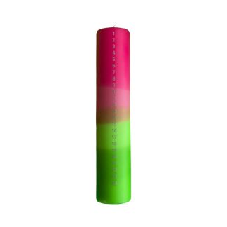 Silu Candle By Malene Wagner - Kalenderlys - Neon pink/green - Silu Candle by Malene Wagner