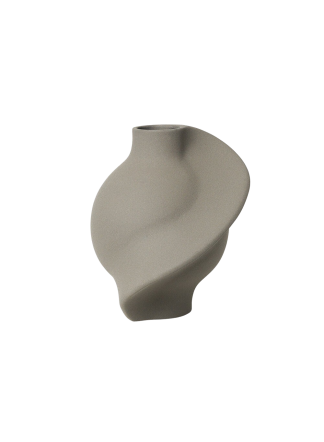 Louise Roe - Ceramic pirout vase #01, sanded grey - H:22 cm. - Bahne Interior