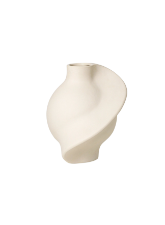 Louise Roe - Ceramic Pirout vase #01, raw white - H:22 cm. - Louise Roe