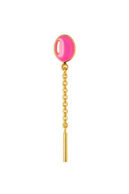 Lulu Copenhagen - Balloon ørering - forgyldt/pink - LuLu Copenhagen