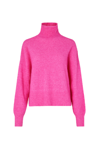 Samsøe Samsøe - Nola turtleneck striktrøje  - rosa - Size (s) - Samsøe Samsøe