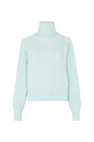 Samsøe Samsøe - Nola turtleneck striktrøje  - blå - Size (m) - Samsøe Samsøe