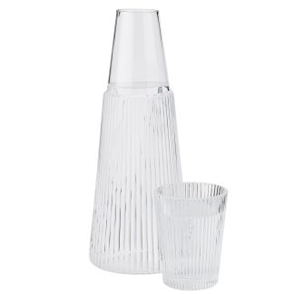 Stelton - Pilastro karaffel med glas, klar - 1,0l. - Stelton