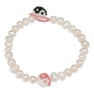 Pura Utz - Perle Yin Yang Armbånd - Sort/lyserødt/hvid - Pura Utz