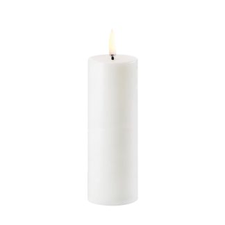 Uyuni - LED Pillar lys, Nordic White - H14,5 cm. - Uyuni