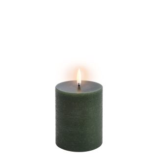 Uyuni - LED Pillar lys, Olive Green - H10 cm. - Uyuni