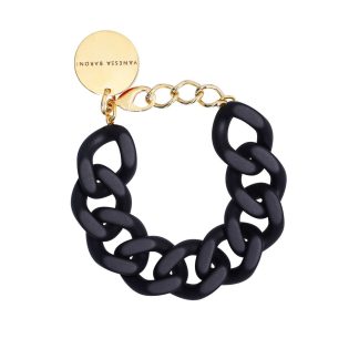 Vanessa Baroni - Flat Chain armbånd - Matt Black - VANESSA BARONI