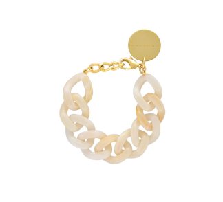 Vanessa Baroni - Flat Chain armbånd - Pearl Marble - VANESSA BARONI